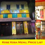 Kose Kosa menu and price