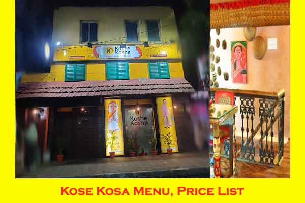 Kose Kosa menu and price