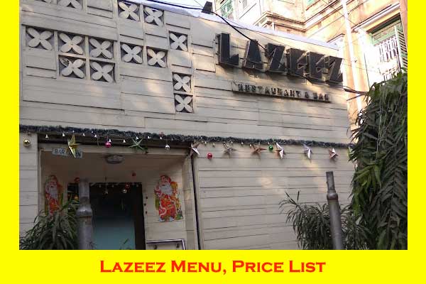 Lazeez Menu List and Price